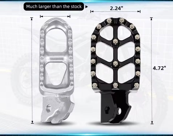 Upgraded Surron Pegs