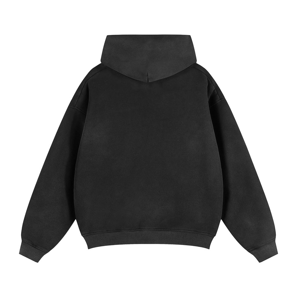 Sunfade Two-way Zipper Boxy Fleece Hoodie