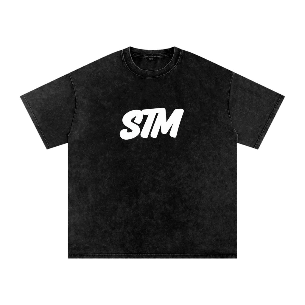 Snow Washed Oversized Cotton T-Shirt